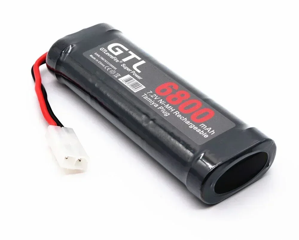 Batería para coche de control remoto, pila de 100% V, 7,2 mAh, Ni-Mh, opendessen power, 6800