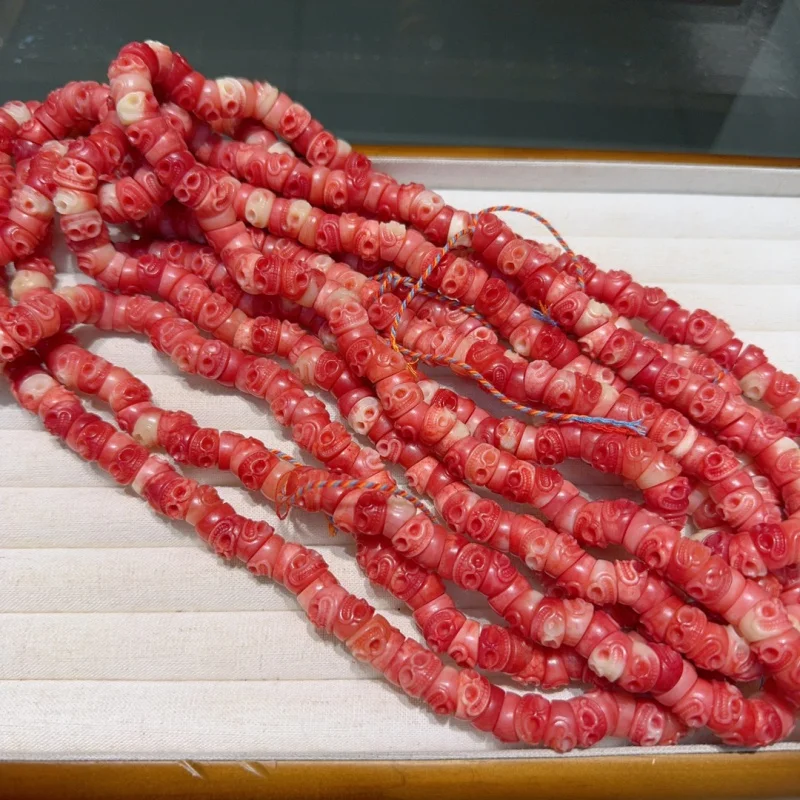 Half Blood Ox Bone Large Intestine a Dai Buddha Beads 108 Tibetan Bracelet Necklace