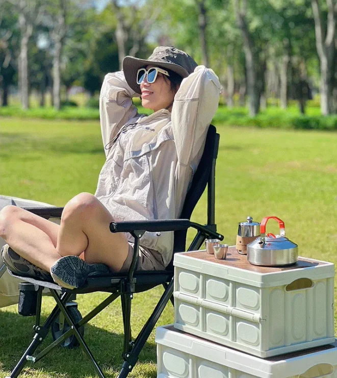 Outdoor Camping High Chair - High Back Casual Nap Chair Picnic