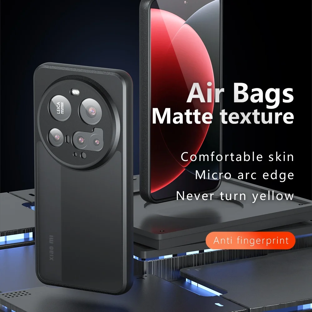 FLYKYLIN Luxus Rüstung Matte Telefon Fall Für Xiaomi 14T 13T Pro 13 14 Ultra 15 Pro Transparent Acryl stoßfest Abdeckung