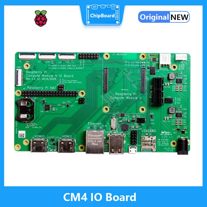 

Raspberry Pi Compute Module 4 IO Board, Support multiple functional interfaces PCIE Slot