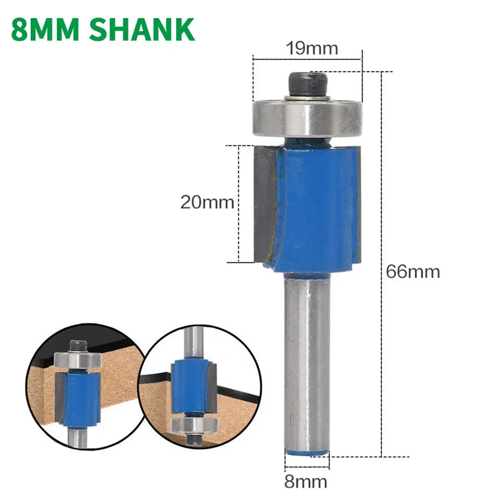 1PC 8MM Shank Milling Cutter Wood Carving Height X 3/4