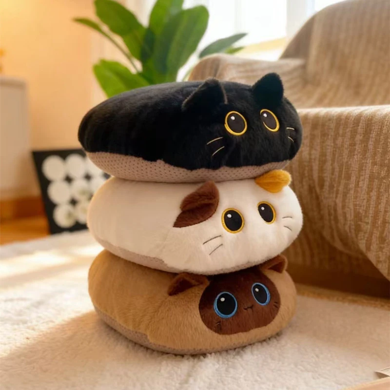 Entzückendes Katzensitzkissen, Calico-Katzenkissen, Siam-Schwarzkatzen-Sofakissen, Autositzkissen, Geschenke zum Muttertag, Heimdekoration – Detail 7