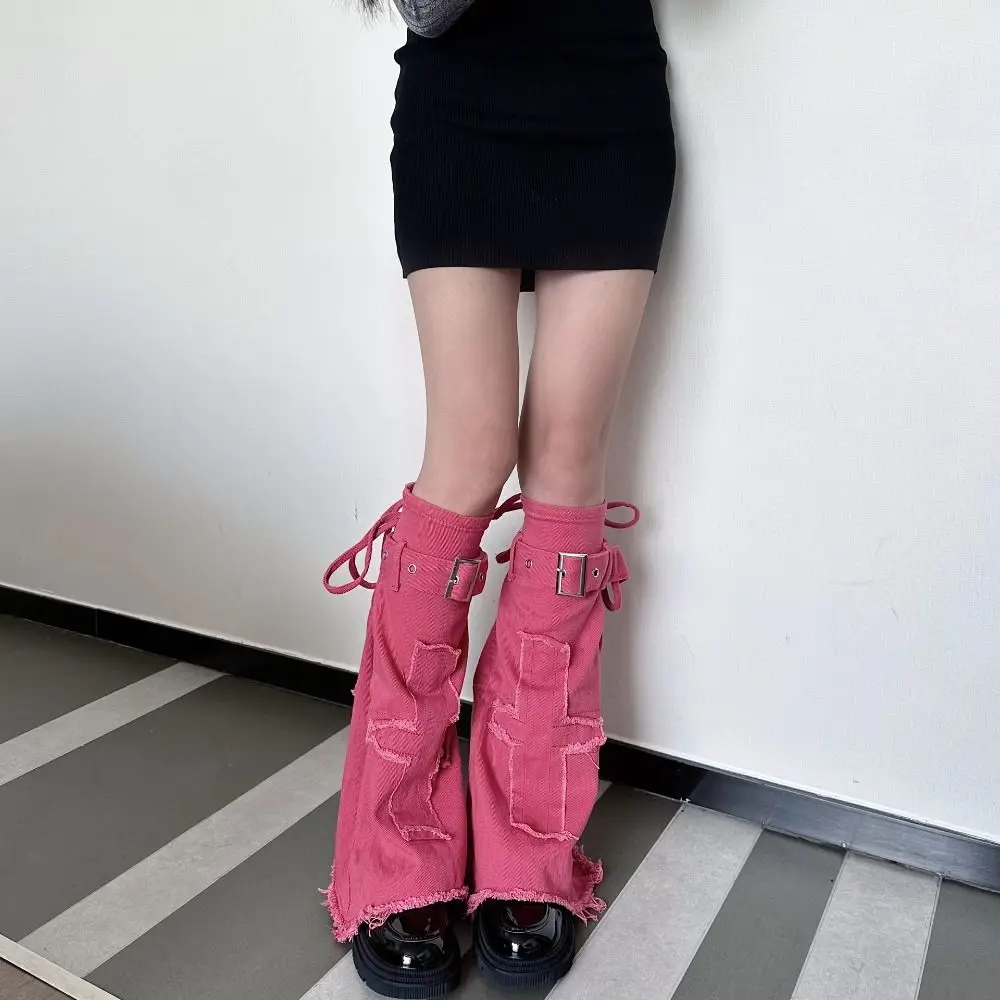 Casual Y2k Cross Leg Warmers JK Spicy Girl Trumpet Leg Covers Sweet Cool Retro Long Stockings Women