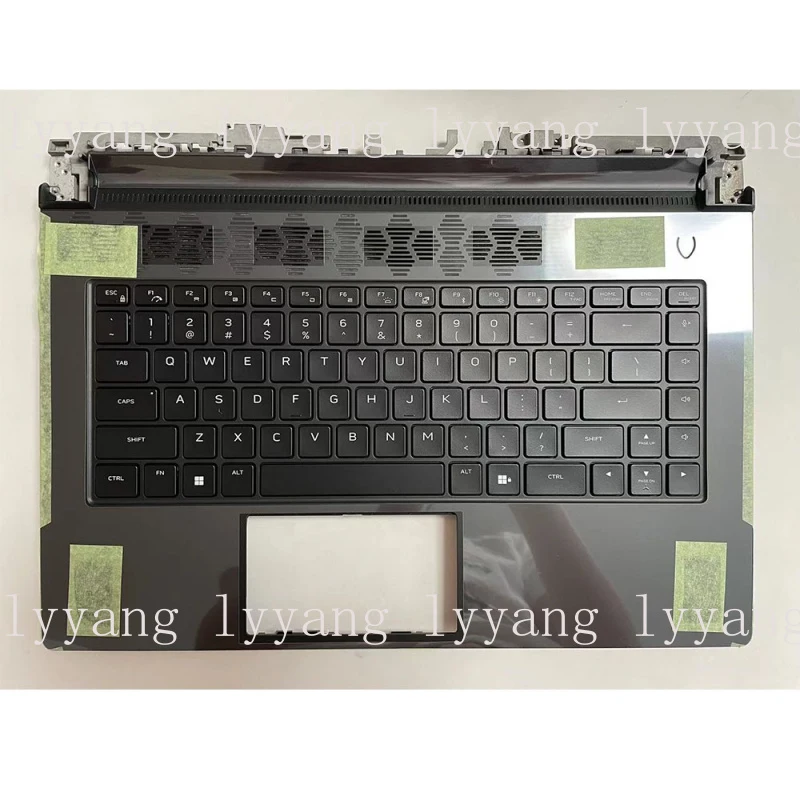 f  For DELL Alienware M15 R5 R6 Palmrest With Backlit Regular Keyboard Upper Cover