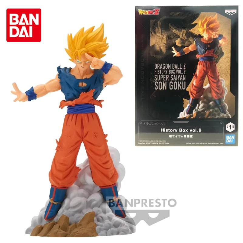 

Bandai Original DRAGON BALL Z History Box 9 Son Gokuu Anime Action Figure Toys For Boys Girls Kids Children Birthday Gifts Model