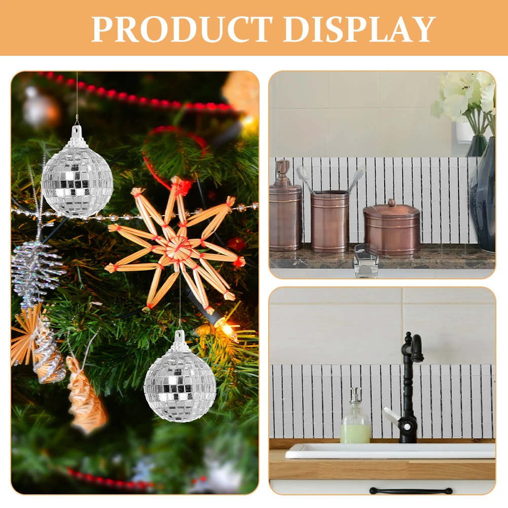 

4 Pcs Acrylic Tiles Tiles 5x5mm Peel Stick Mirror Wall Decals DIY Craft Supplies Home Decor Gifts