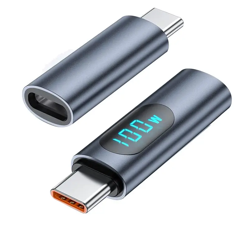 A31T USB C Adapter LED Display PD 100W, Fast Power Meter Tester, Monitor Extender, Space Blue, 2 Pack