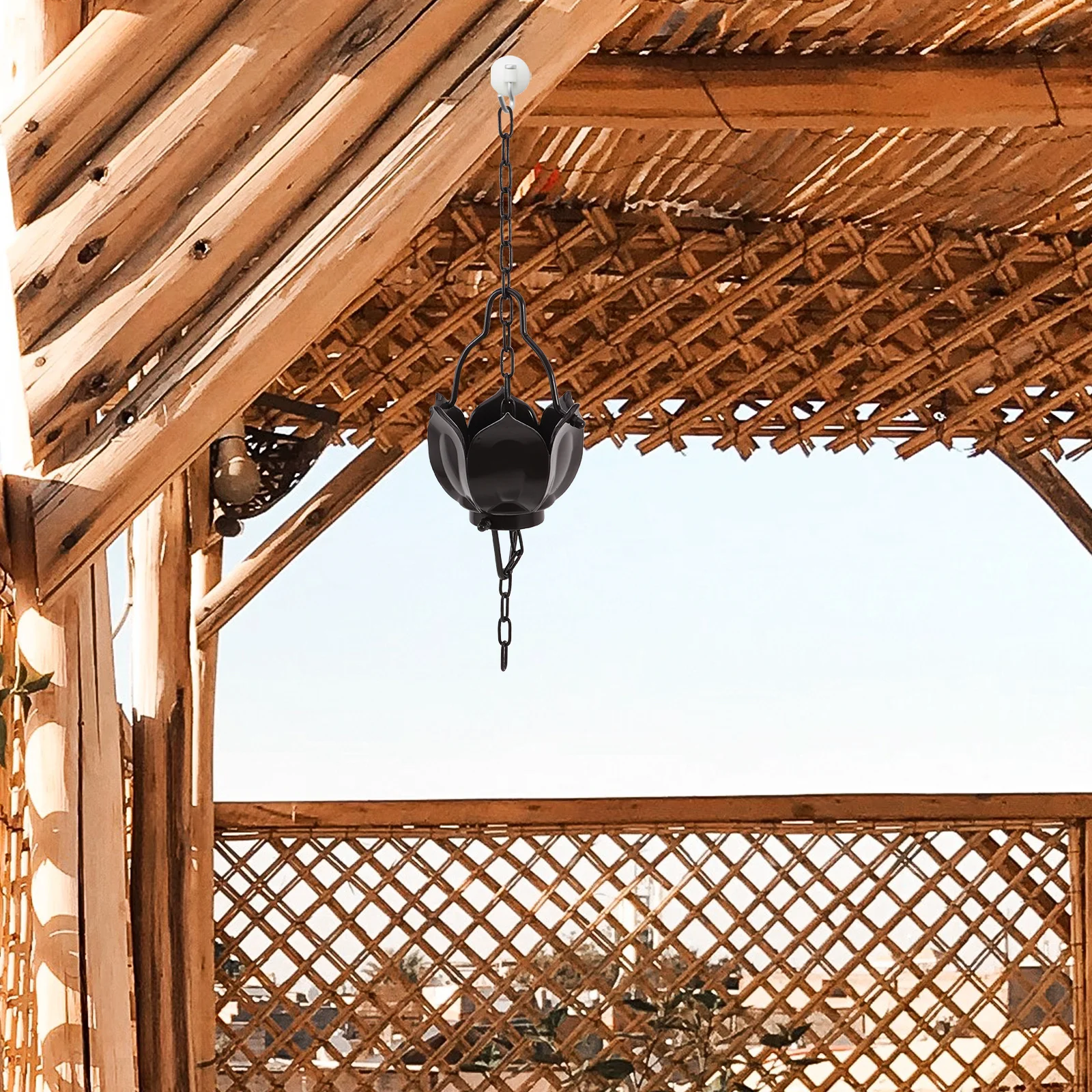 

Elegant Rain Chain for Downspout Aluminum Alloy Gutter for Garden Courtyard Decor Functional Water Drainage with