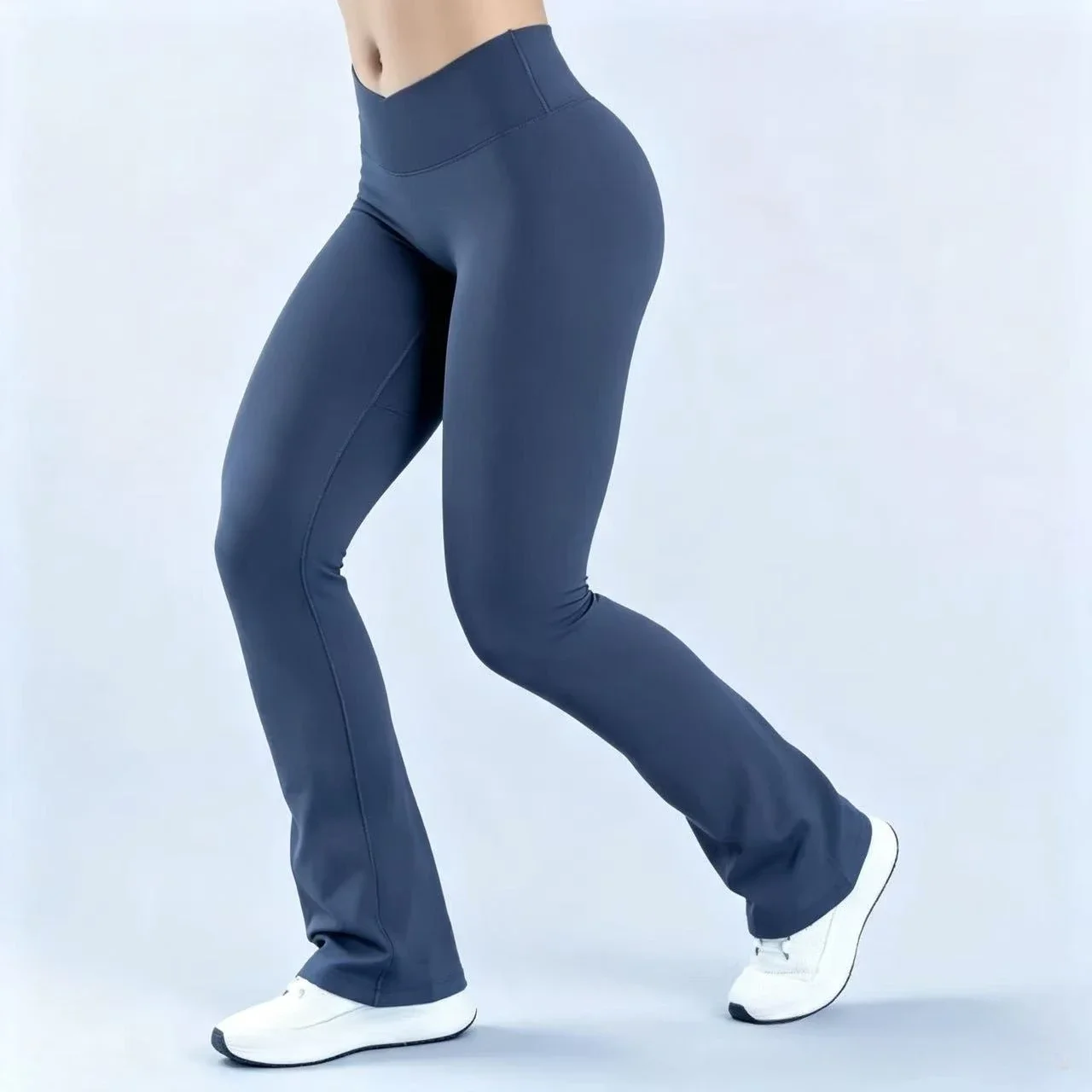 DFYZHE Seamless Women's Flared yoga Pants with a Scrunch Butt Design and Tummy Control, Great for working out or Running.
