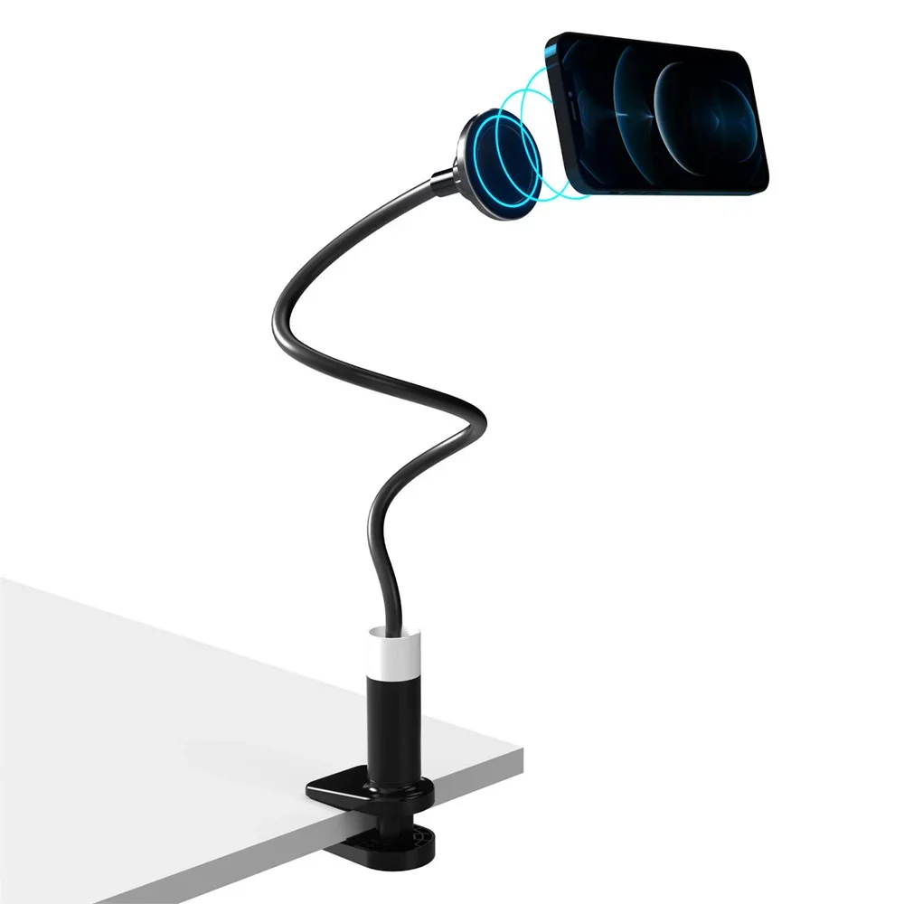 حامل هاتف مغناطيسي قوي لهاتف Iphone 14/13/12 W/ Magsafe فقط - حامل تثبيت على المكتب بجانب السرير قابل للتعديل 360 درجة