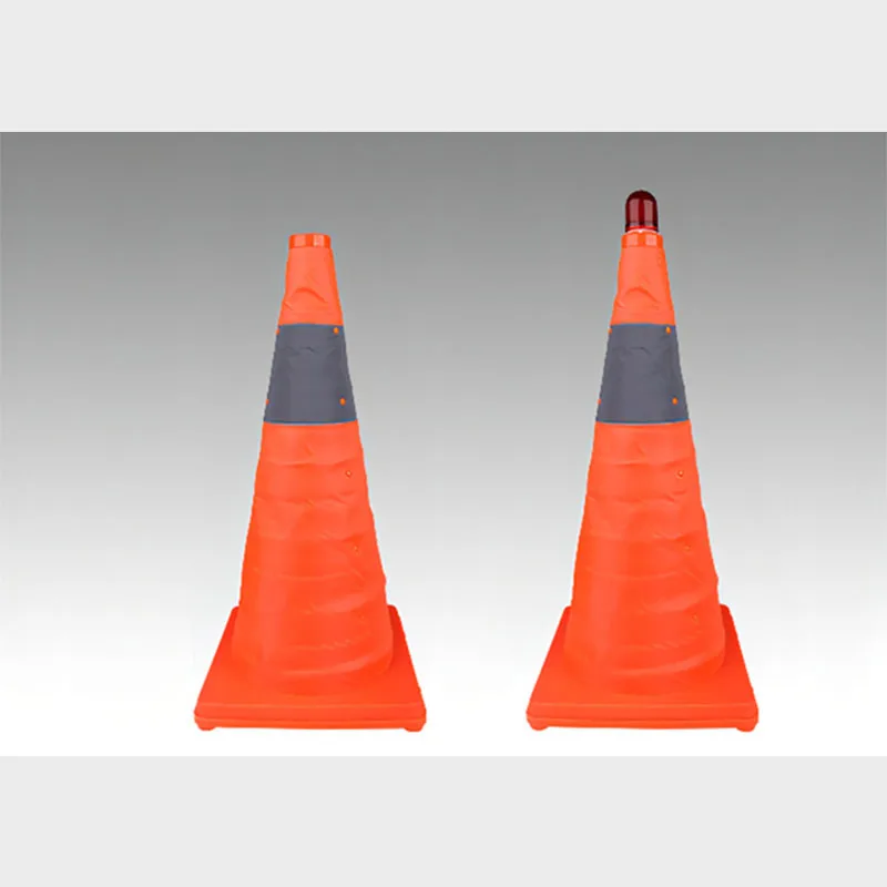 KOOJN 45CM Safe Parking Telescopic Road Cone Road Warning Cone with Light Emergency Reflective Barrier