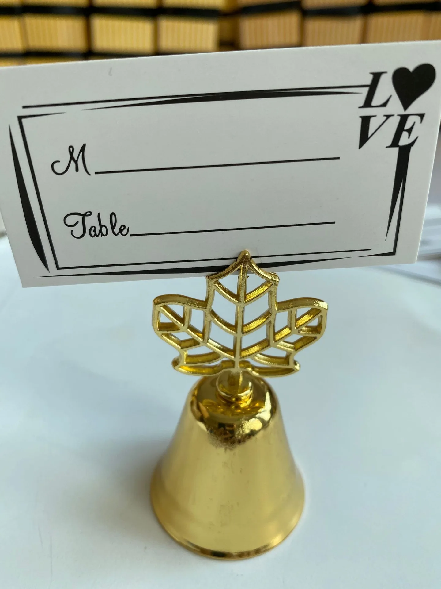 Desktop Message Folder Metal Bell Card Holders Heart Shape Photo Memo Clip Photocard Display Stand Wedding Table Card Display