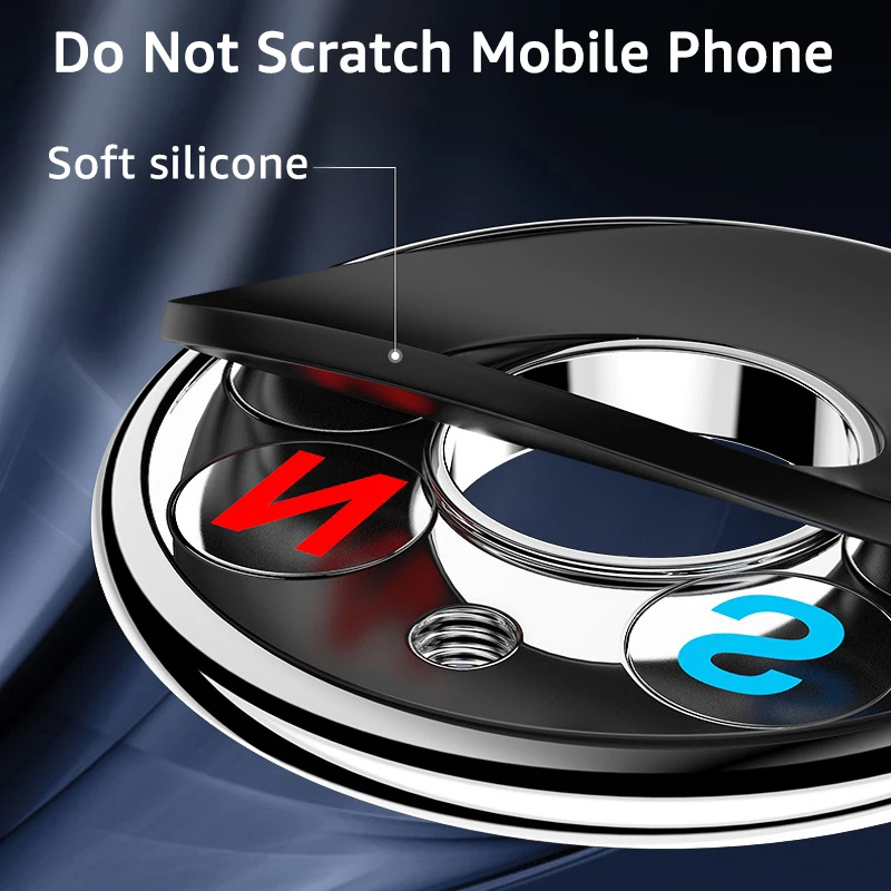 Universal Magnetic Car Phone Holder Stand Round Magnet Car Mount Bracket GPS Smartphone Mobile Support In Car Bracket for IPhone image 4