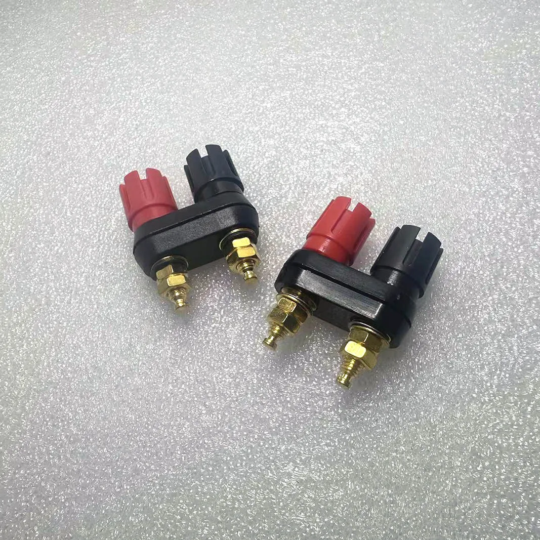 Dual Female 4MM Binding Post Banana Speaker Plug Jack Couple Terminals Connector