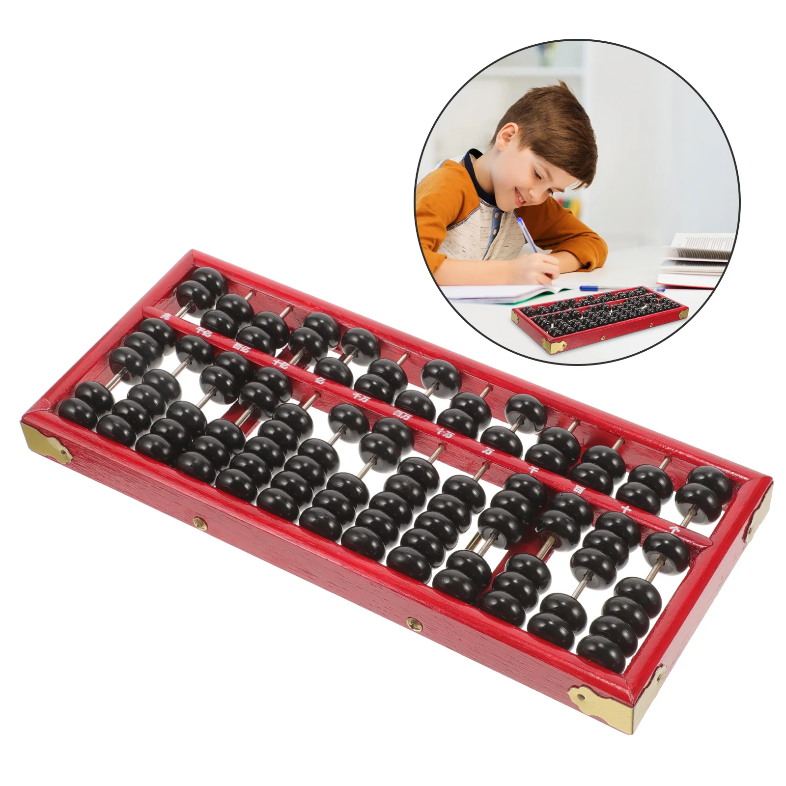 QUMIIRITY Chinese Wood Abacus for Math Learning Educational Calculation Tool Kids Counting Practice