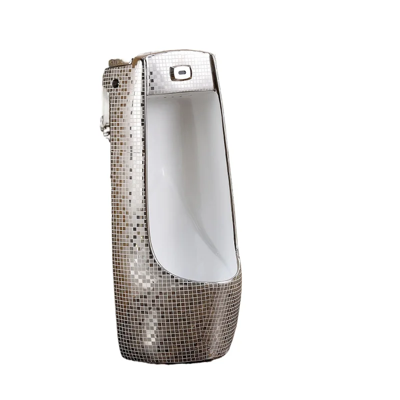 

Personalized silver mosaic floor standing toilet men's induction urinal