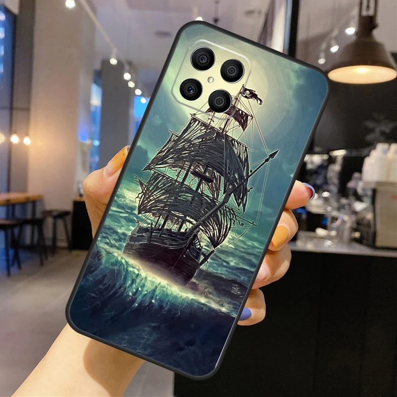 Thuyền Buồm Tàu Cướp Biển Ốp Lưng Điện Thoại Huawei P30 P20 P40 Lite P50 Pro P Thông Minh 2019 Nova 5T Danh Dự 50 X8 X9 Bao