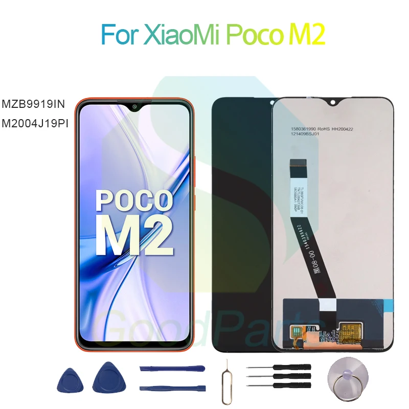 

For XiaoMi Poco M2 LCD Display Screen 6.53" MZB9919IN, M2004J19PI Poco M2 Touch Digitizer Assembly Replacement