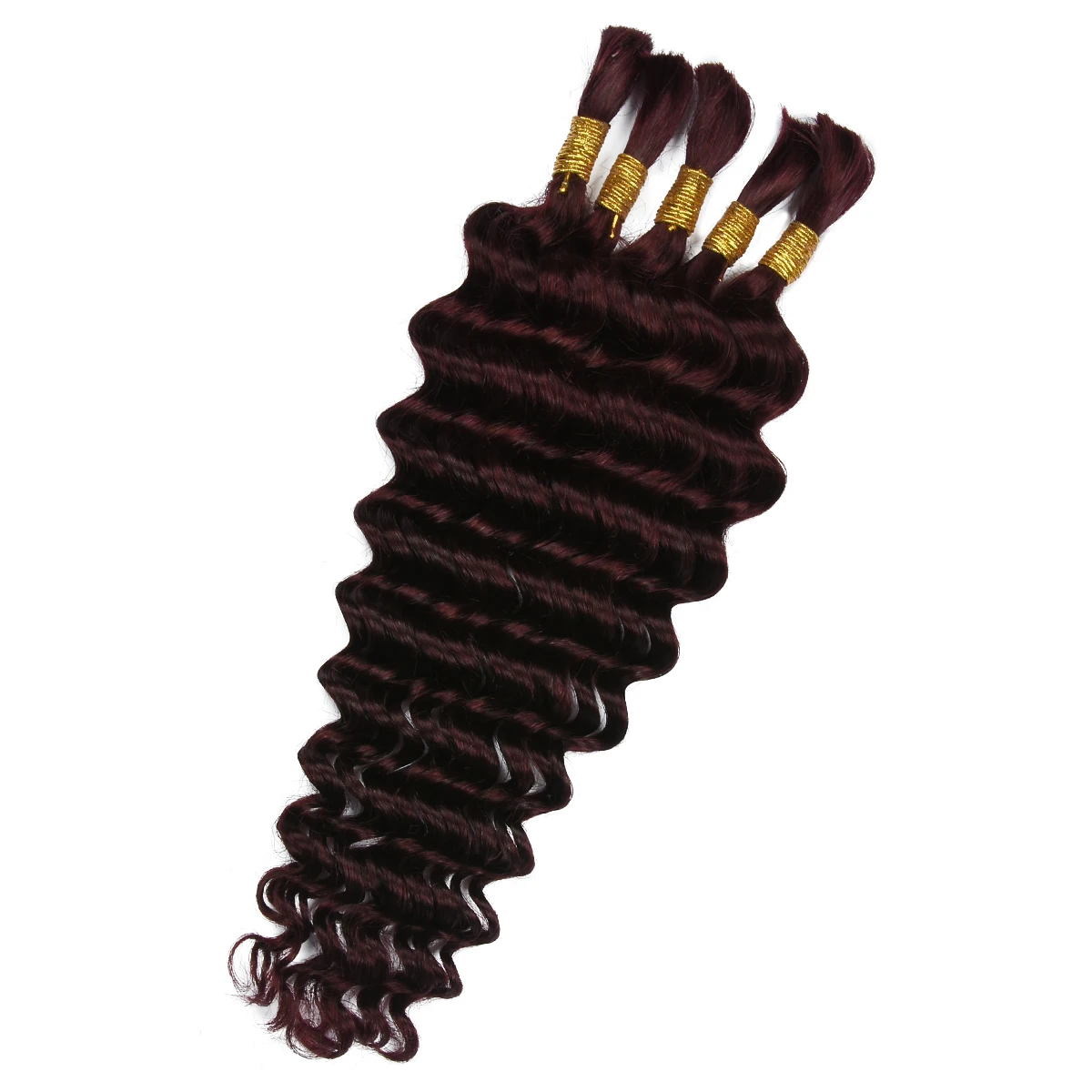 موجة عميقة 100% الشعر البشري السائبة ل بوهو جديلة 99J لا لحمة عميق مجعد البرازيلي ريمي السائبة الشعر لتضفير الشعر التمديد #3