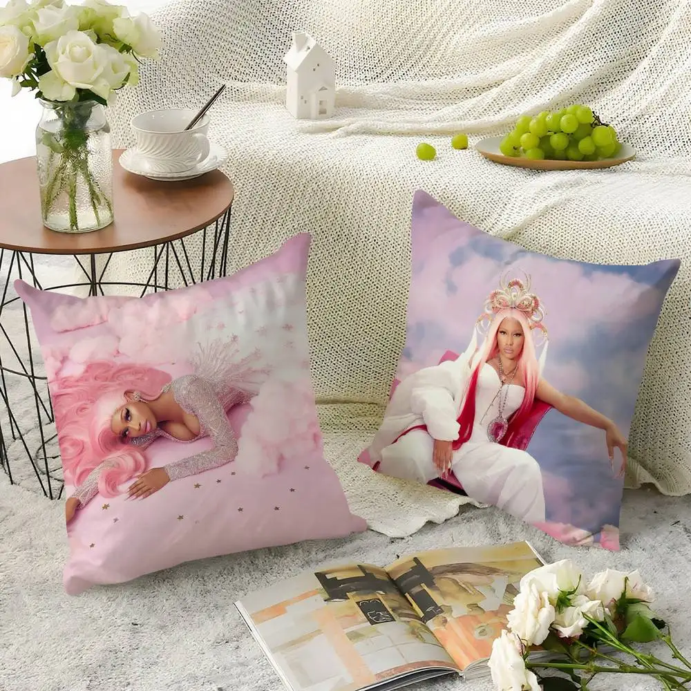 N-Nicki Minaj Pink F-Friday Pillow Case Dustproof Pillow Case, Invisible Zipper, Silky Short Plush Sofa Cushion Cover #2