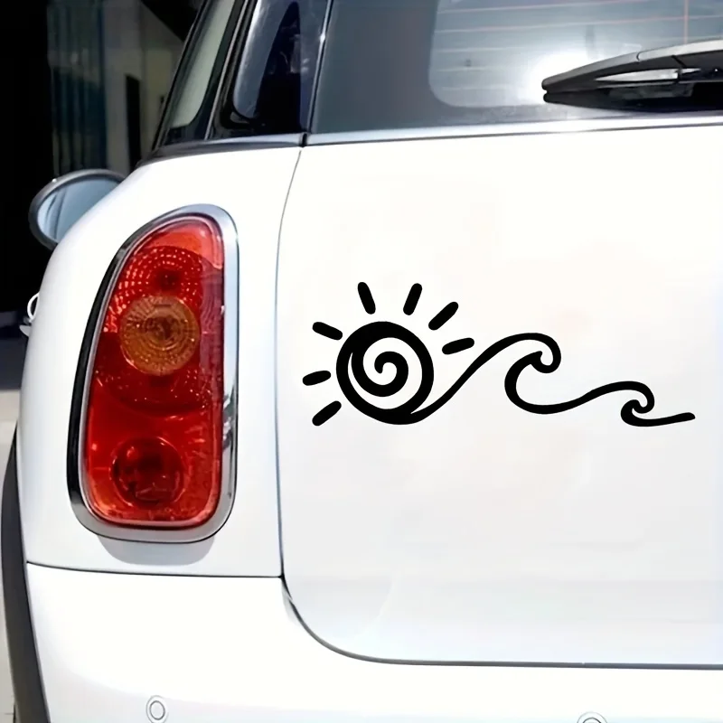 

Ocean Inspired Car Decal Set, Sun & Wave Waterproof Vinyl Stickers for Vehicle Exterior