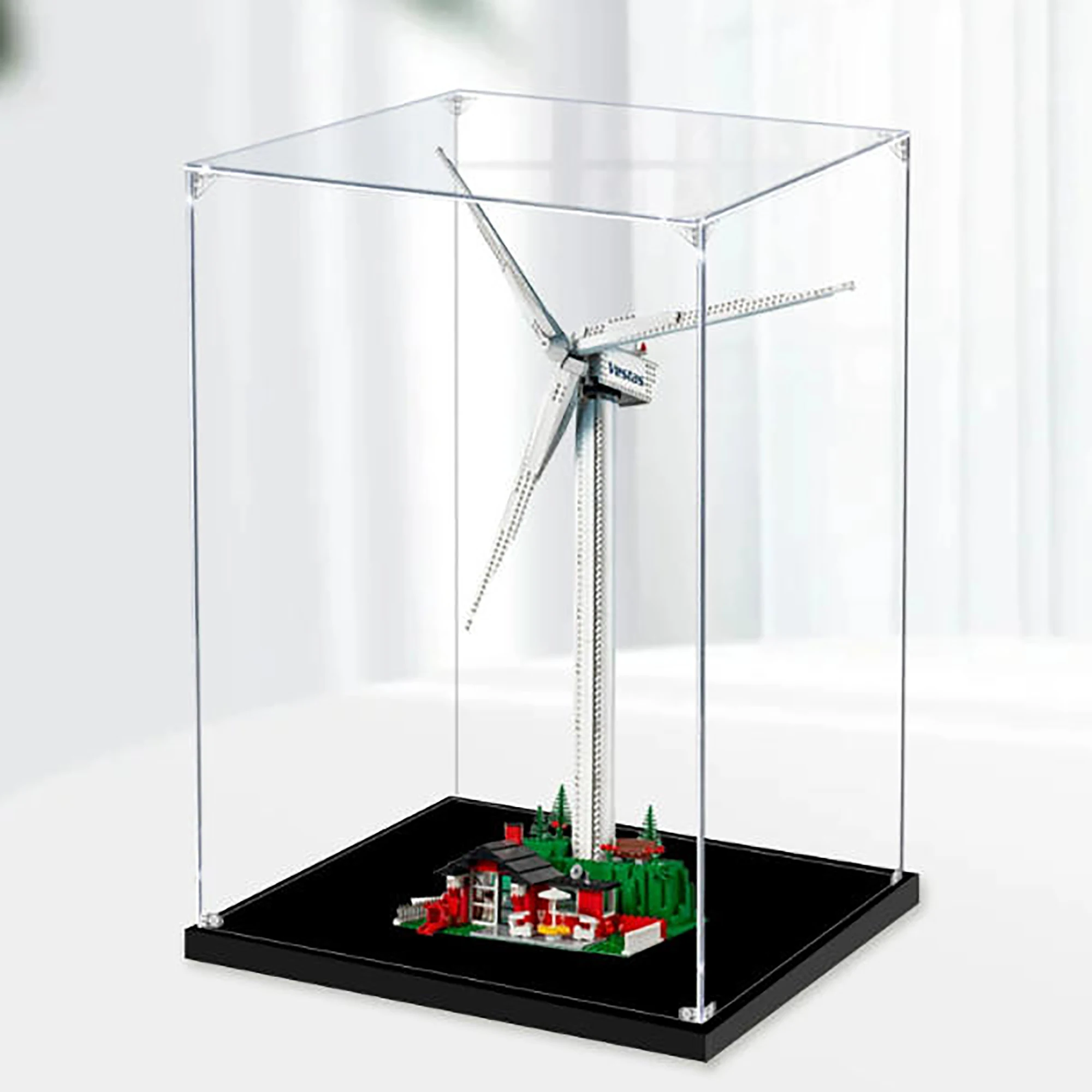 

Акриловая витрина, совместимая с наборами ветряных турбин Lego 10268, пылезащитная витрина, прозрачная коробка (только витрина)
