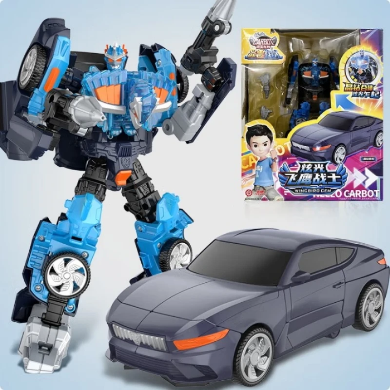 New Light-up Crystal Beast Squad Elite Edition Hello Carbot Transformable Robot Toy Action Figure Anime Mecha Model for Boy Kids