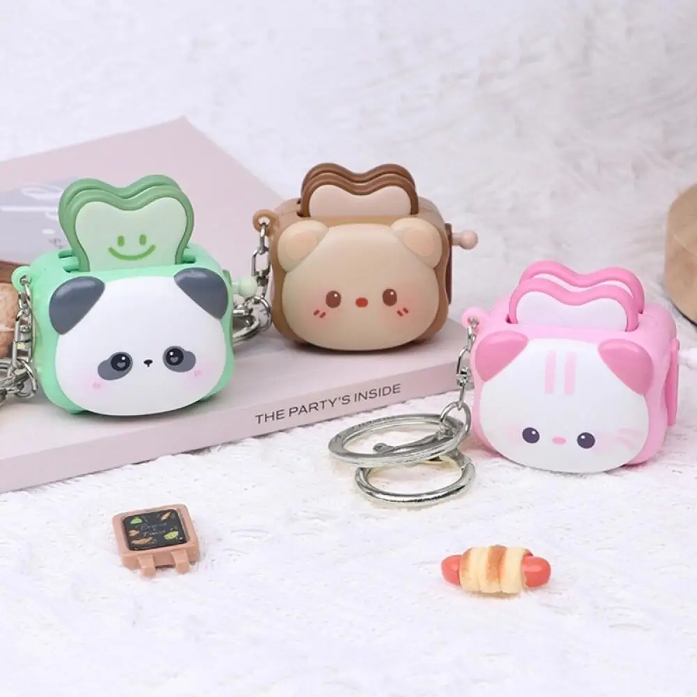 Chaveiro Pop-Up de Torrada de Animal Fofo, Brinquedo de Apertar Kawaii, Pingente para Bolsa Infantil