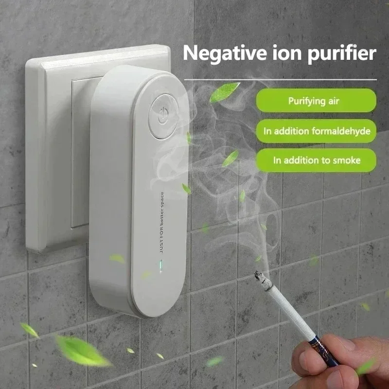 Portable Air Purifier Anion Filter Plug-in Negative Ion Generator Smoke Remover Odor Eliminator Cleaner for Home Office