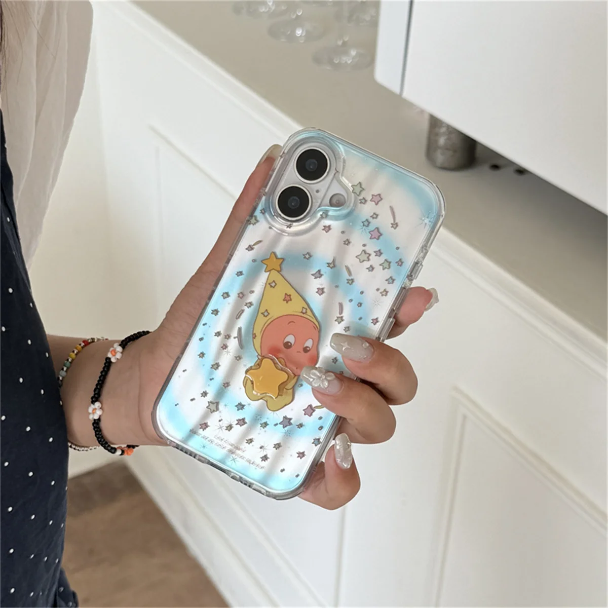 

Fashion Vertex Texture Star Phone Case For iPhone 16 Pro 15 14 13 Pro Max Back Cover Kawaii Cartoon Cute Cases