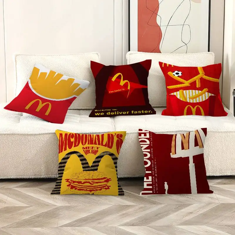 Famous Cool Brand M-MCDONALD-S Personalized Pillow Cover Kids Bedroom Wild Party Decor Pillowcase kid Birthday shower Gift
