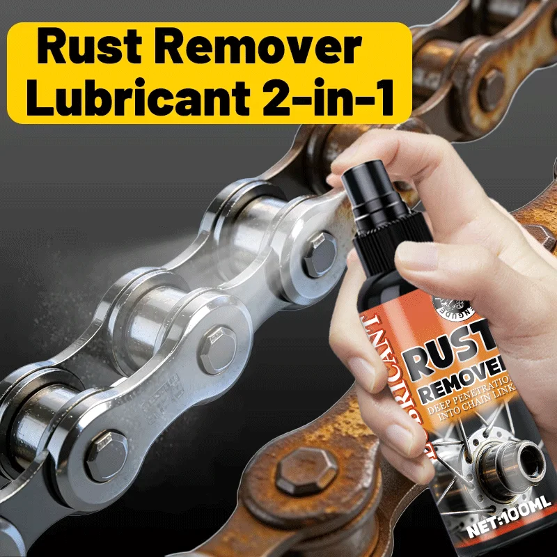 100ML Rust Remover And Lubricant Spray Multi-Purpose Metal Cleaner Protectant for Bicycle Chains Locks Hinges Tools