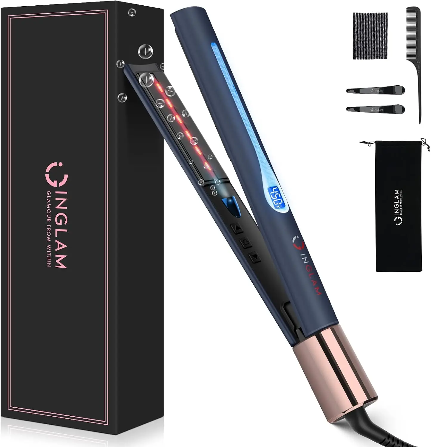 Titanium Infrared 1-Inch Flat Iron and Hair Straightener
