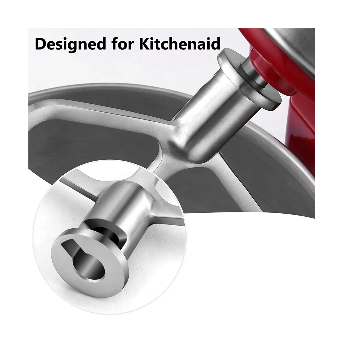 Paddle Attachment for Kitchenaid Stand Mixers 5 Quart Lift and 6 Quart, Flex Edge Beater, Dishwasher Safe