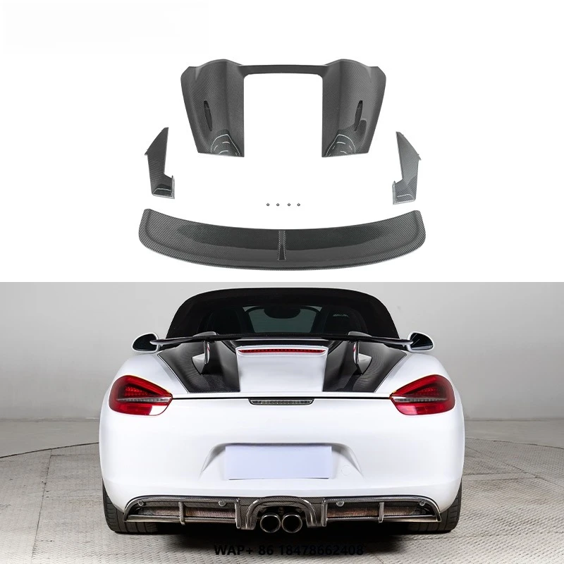 

Dry Carbon Fiber Hump Tail Wing Rear Spoiler High Wing Rear Wing for Porsche 718 981 982 2012-UP