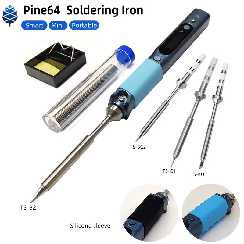 Pine64 Smart Open Source Mini Portable Soldering Iron Welding Tool with Pinecil-BB2 BC2 KU C1 ILS I C4 K Tips