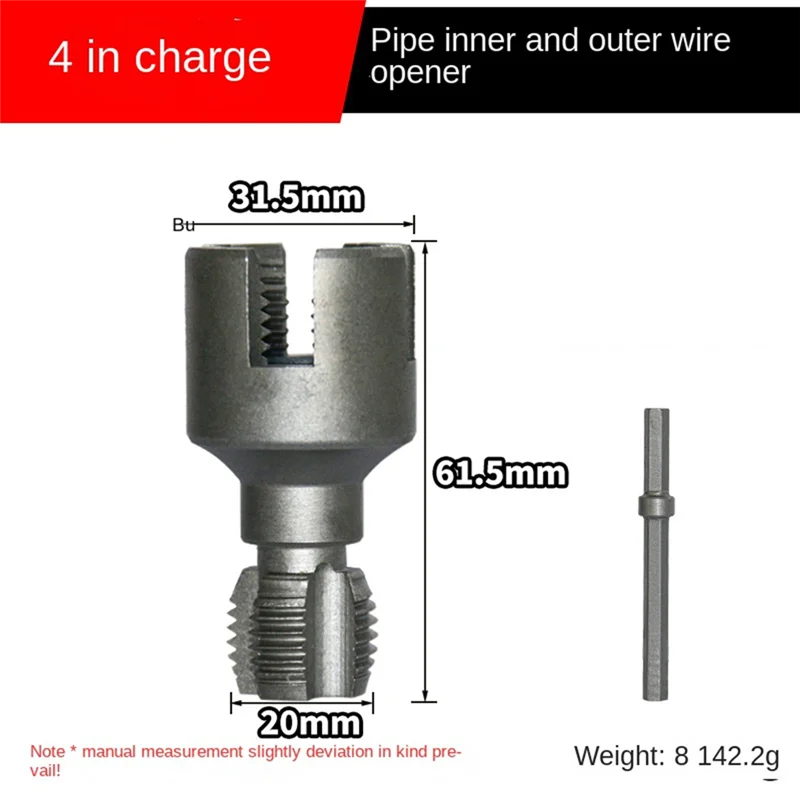 Alat Threading Pipa DN15 DN20 4/6 Poin Kit Threader Pipa Pvc Alat Threading Pipa-[A37I]