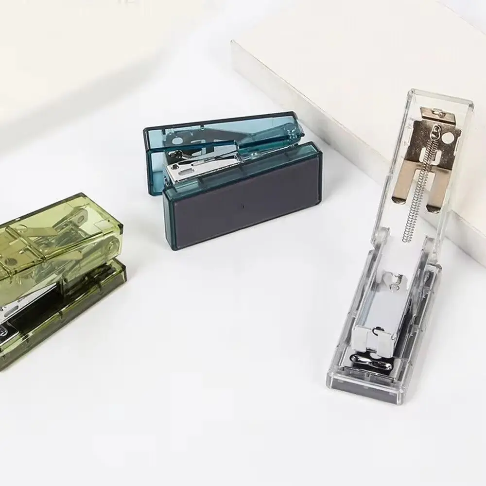 Mini Mini Stapler with 1000 Staples Transparent Paper Binder Set Multifunction Easy-Use Paper Staplers Paper Fixing