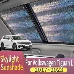 Sunroof Sunshade Suitable For Volkswagen VW Tiguan L 2017~2023 2021 2022 Car Panoramic Roof Heat Shield Window Sunshade Anti-UV