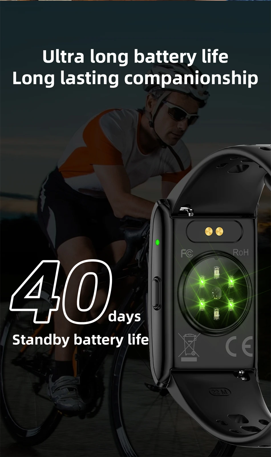 Neue GPS-Track AI Gesundheit Armband Herzfrequenz Blutdruck HRV Monitor Anruf Erinnerung Smart Watch Sport Band Fitness Tracker – Detail 8