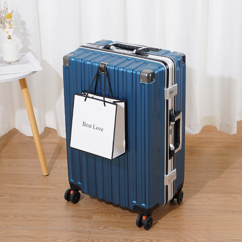 Valise de voyage silencieuse avec tige de traction, bagages à roulettes PC, grande capacité, taille 20 ", 22", 24/28 ", haute qualité, marque de mode, nouveau