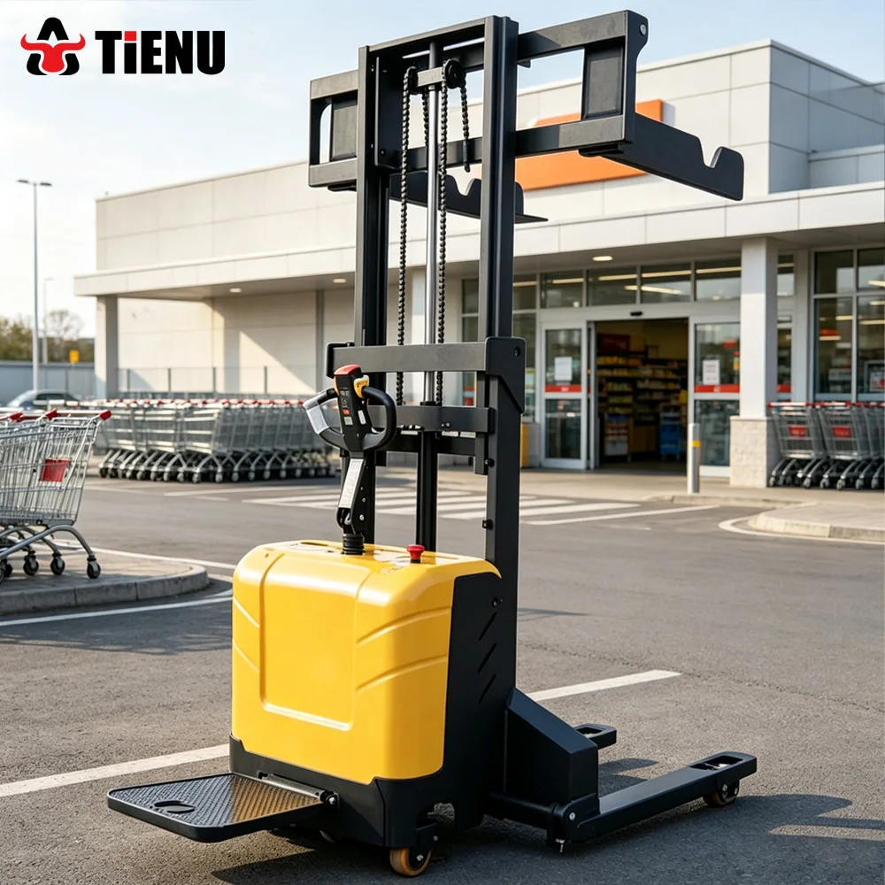 The New Electric Lifting Pallet Stacker Has An Adjustable Lifting Height Of 2 Meters To 5.5 Meters And Supports Customization