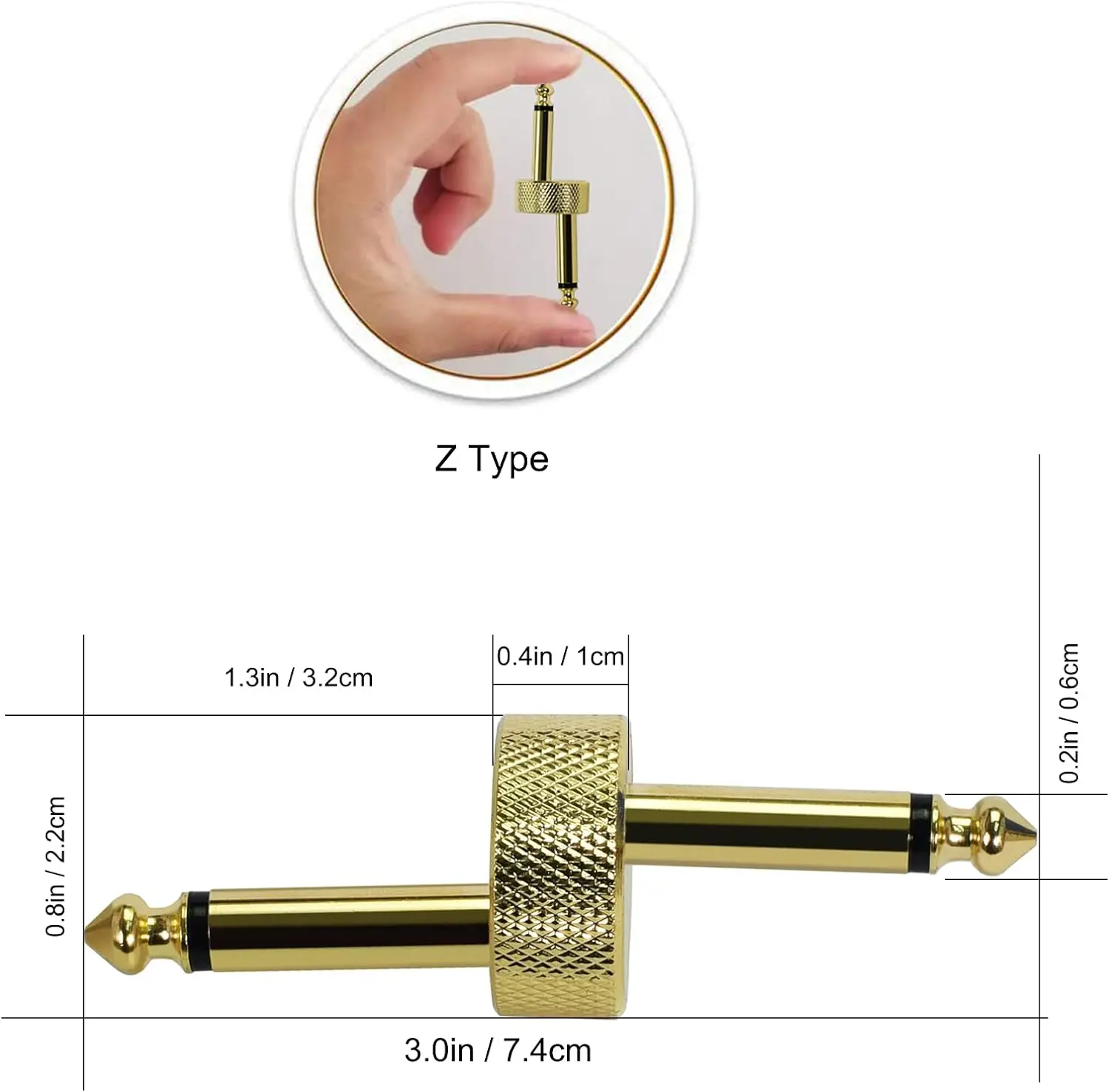 Rowin 4Pcs/Pack 6.35mm 1/4\