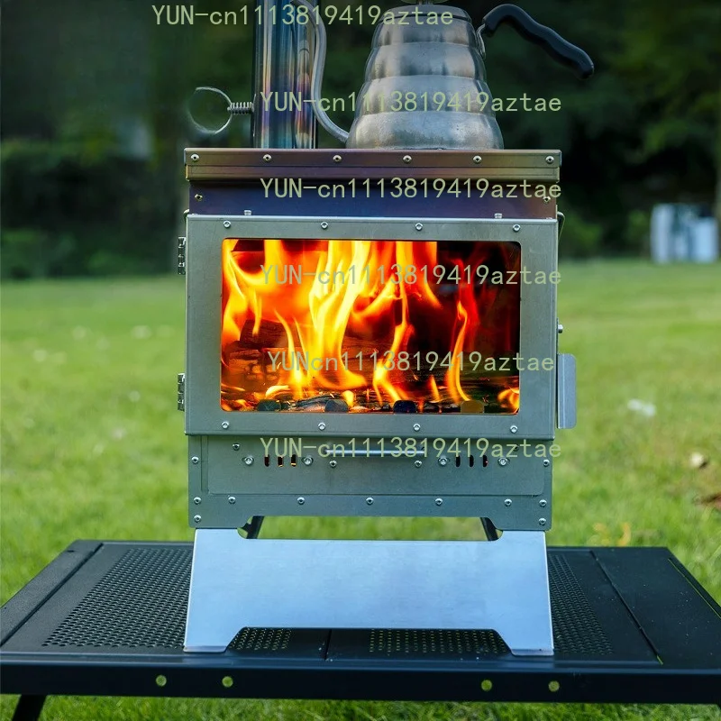 Premium Outdoor Wood-Burning Fireplace Multi-Purpose Winter Heating Camping Grill