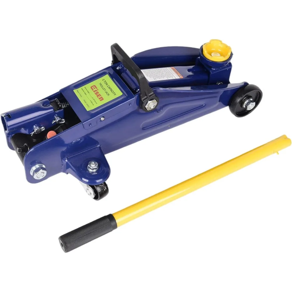 رافعة أرضية هيدروليكية منخفضة المستوى 2 طن لسيارات السيدان وسيارات الدفع الرباعي، مقبس خدمة عربة عالي التحمل باللون الأزرق #6