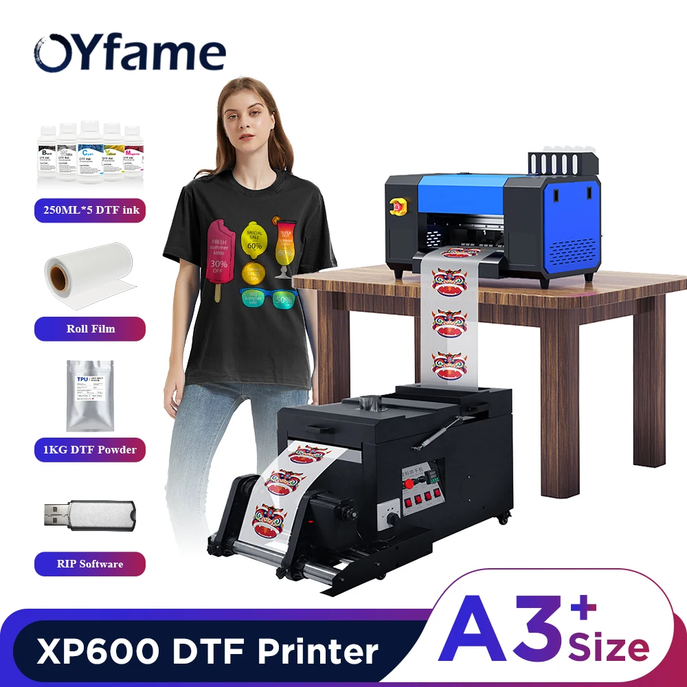 

Принтер OYfame A3 DTF принтер XP600 DTF принтер DTF Trasnfer принтер для футболок принтер A3 для джинсов толстовок футболок печать dtf