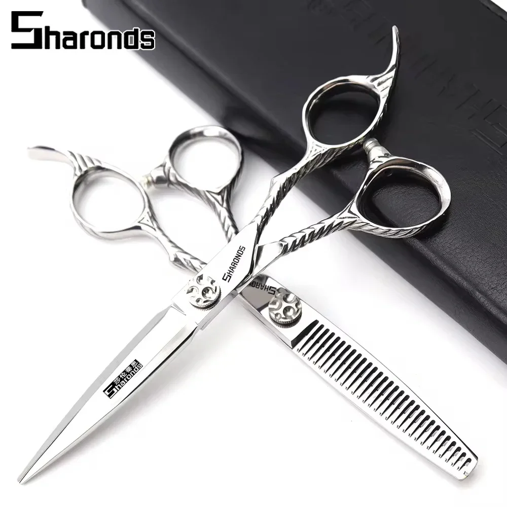 

SHARONDS Hairdressing Professional Scissors 6 Inch Japanese Steel Hairdresser Specificlied Shears Dedicated Hair Cutting Tools