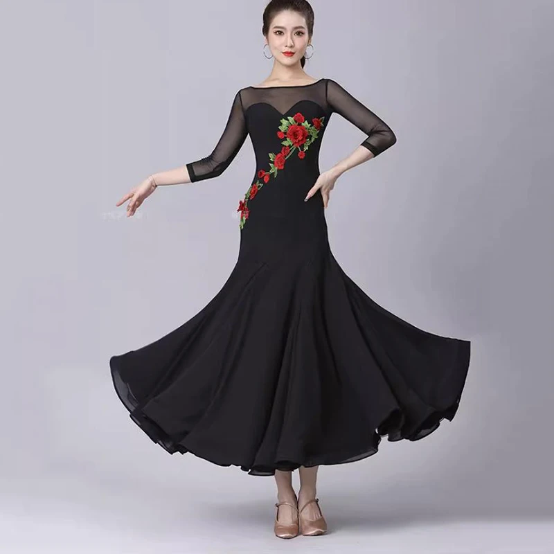 

Ballroom Dance Dress for Women Performance Modern Dance Costumes Standard Big Swing Tango Party Waltz Dancing Dresses Clothes