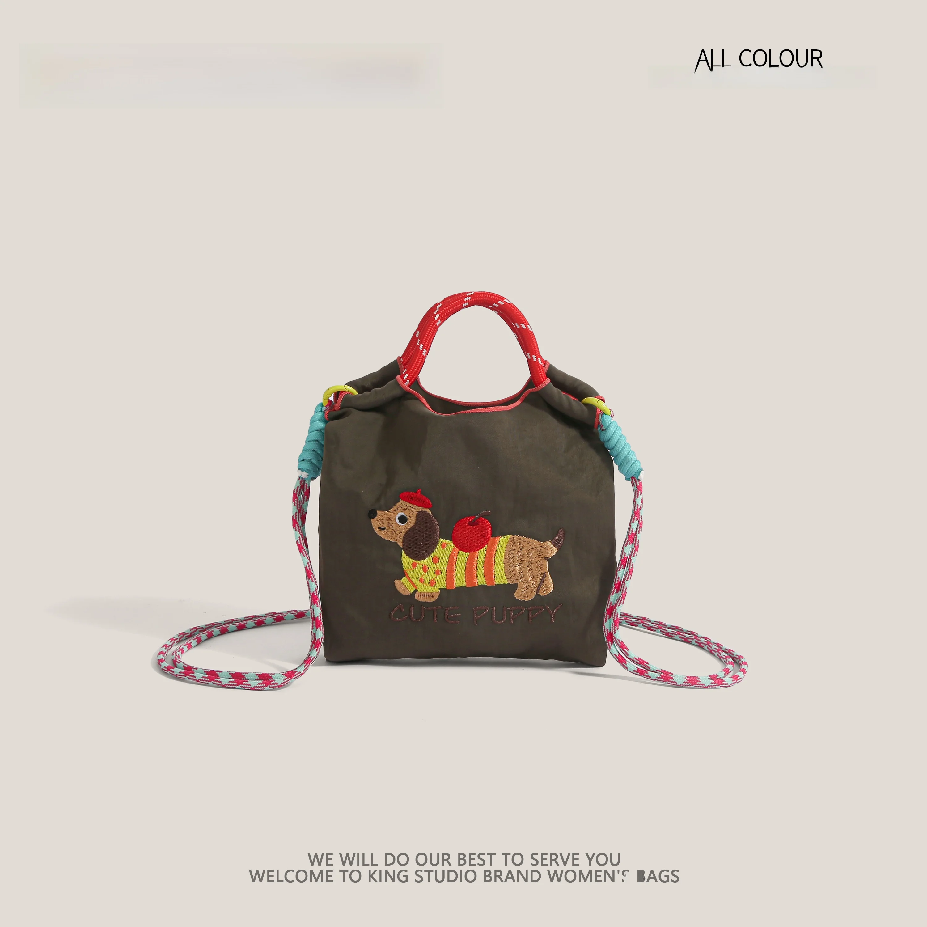 bolsa-ecologica-bolsa-de-mao-bolsa-de-ombro-Unica-bolsa-para-celular-bolsa-transversal-bordada-de-cao-salsicha